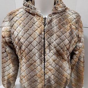 ARIAT Jacket Reversible Faux Fur Quilted SIZE L